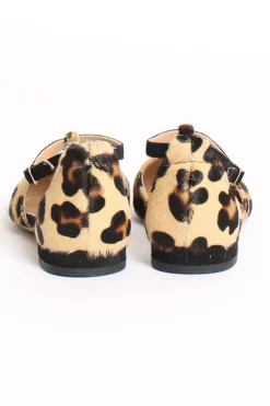 Divine Follie Ballerina con T-bar animalier beige/nero
