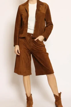 Vicolo Bermuda scamosciato genuine leather cuoio