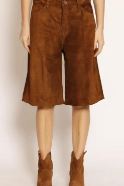 Vicolo Bermuda scamosciato genuine leather cuoio