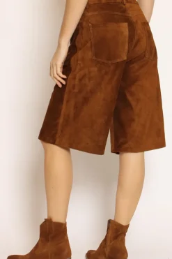 Vicolo Bermuda scamosciato genuine leather cuoio