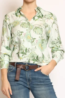 Wu'Side Camicia fantasia acqua/verde/salvia