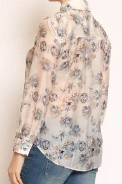 Zeroassoluto Camicia MIA fantasia in mussola LYOCELL FIBRA NATURALE floreale burro/azzurro/rosa