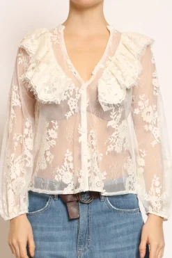 Tensione In Camicia pizzo burro