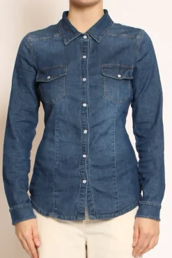 Zeroassoluto Camicia slim fit tela denim light stretch denim