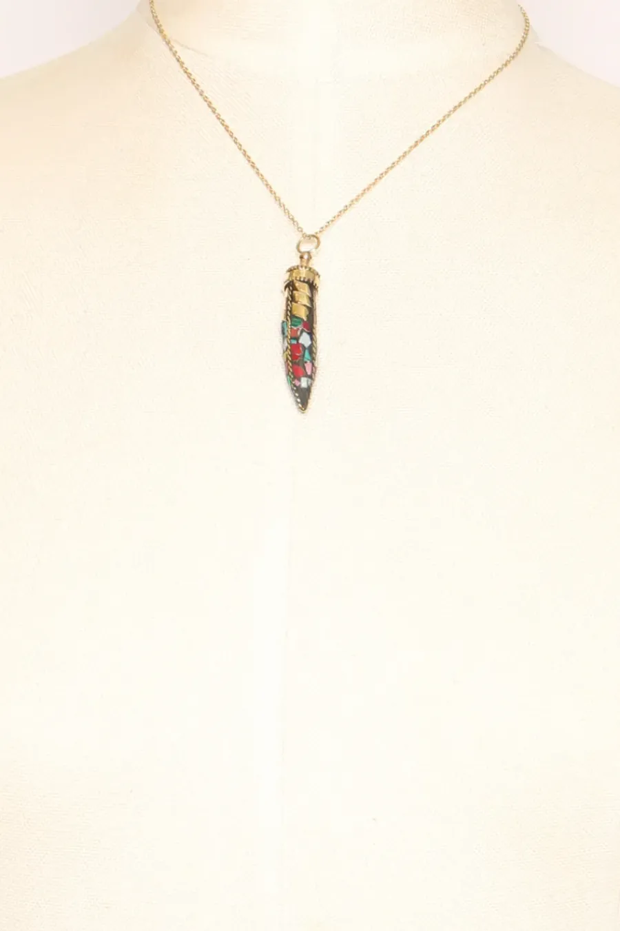Zeroassoluto Collana corno fino con mosaico