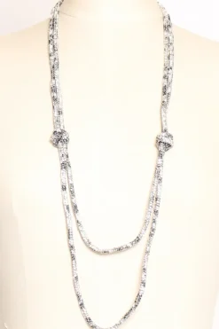 Zeroassoluto Collana nodo maculato argento