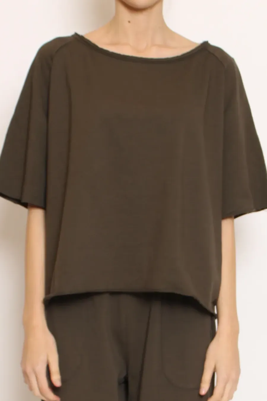 Zeroassoluto Felpa light taglio vivo mezza manica