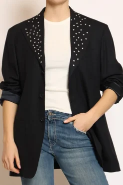 Vicolo Giacca applicazione strass blu
