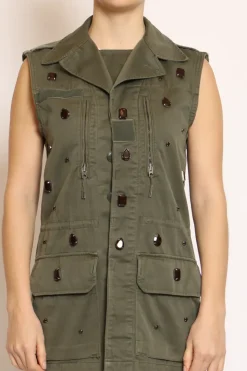 Vicolo Gilet con applicazioni militare