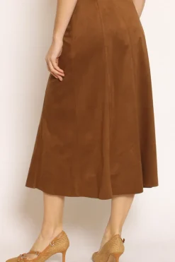 Tensione In Gonna longuette effetto suede