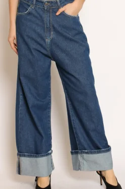 Tensione In Jeans BEN straight fit con risvolto blue