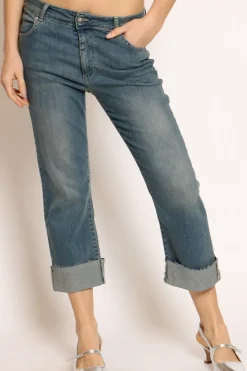 Zeroassoluto Jeans JENNIFER flare crop denim