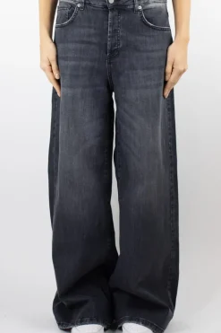 Zeroassoluto Jeans kam2 palazzo lavaggio medio denim nero