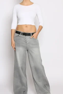 Zeroassoluto Jeans kami gamba ampia
