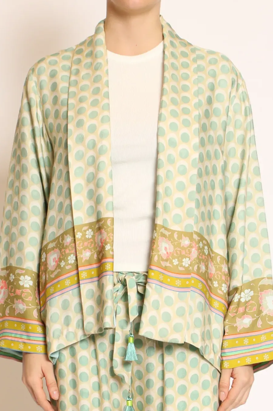 Wu'Side Kimono corto fantasia acqua/sand/olio