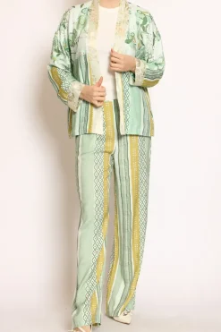 Wu'Side Kimono fantasia acqua/verde/salvia