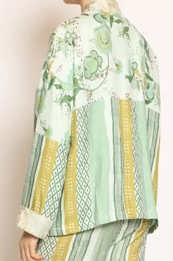 Wu'Side Kimono fantasia acqua/verde/salvia
