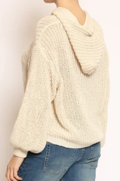 Have one Maglia con cappuccio filo lurex calce/oro