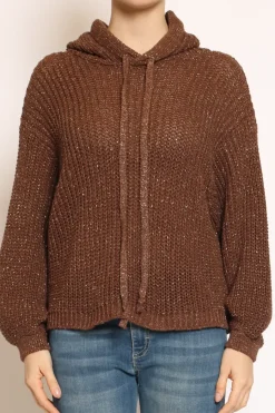 Have one Maglia con cappuccio filo lurex moro/oro