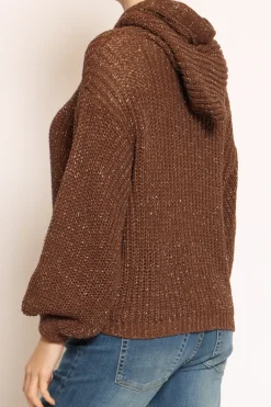 Have one Maglia con cappuccio filo lurex moro/oro
