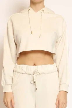 Have one Maglia crop cappuccio