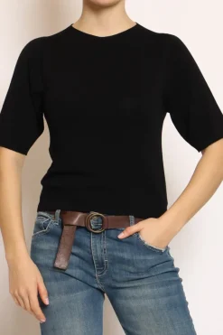 Kontatto Maglia girocollo mezza manica in filo di viscosa
