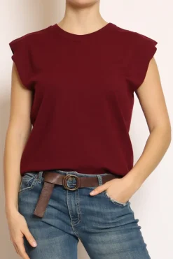 Kontatto Maglia girocollo smanicata in filo di viscosa