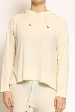 Kontatto Maglia in bouclu00e8 elasticizzato con cappuccio