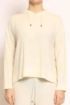 Kontatto Maglia in bouclu00e8 elasticizzato con cappuccio