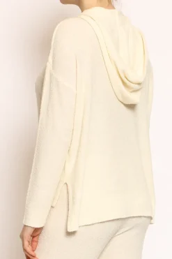 Kontatto Maglia in bouclu00e8 elasticizzato con cappuccio