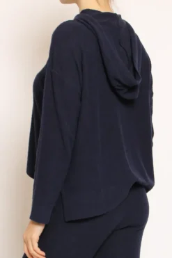 Kontatto Maglia in bouclu00e8 elasticizzato con cappuccio