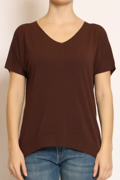 Kontatto Maglia scollo v in filo di viscosa