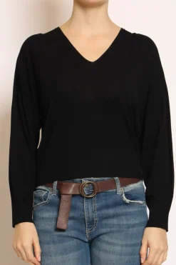 Kontatto Maglia scollo v in filo di viscosa