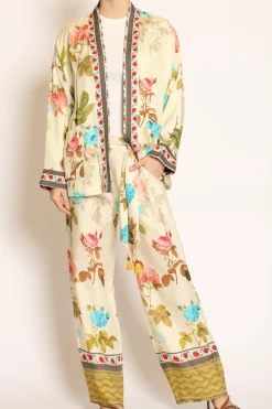 Wu'Side Pantalone fantasia burro/peach/militare