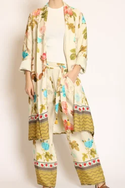 Wu'Side Pantalone fantasia burro/peach/militare