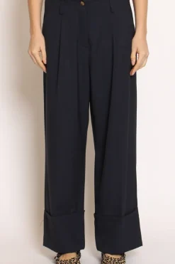 Zeroassoluto Pantalone GESSY con risvolto tessuto comfort elasticizzato
