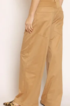 Tensione In Pantalone GIUSI wide leg effetto suede