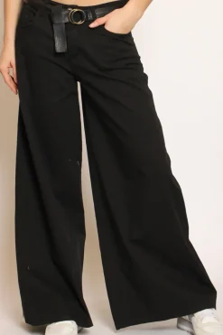 Zeroassoluto Pantalone LANY wide leg cotone elasticizzato