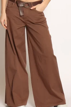 Zeroassoluto Pantalone LANY wide leg cotone elasticizzato