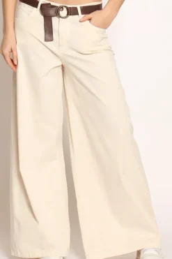 Zeroassoluto Pantalone LANY wide leg cotone elasticizzato