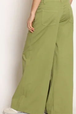 Zeroassoluto Pantalone LANY wide leg cotone elasticizzato