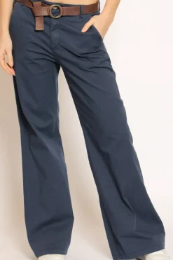 Zeroassoluto Pantalone LILLY palazzo cotone elasticizzato