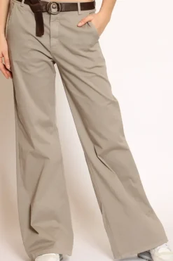 Zeroassoluto Pantalone lilly palazzo cotone elasticizzato