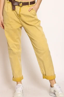 Zeroassoluto Pantalone LOLA cotone stone washed maltinto