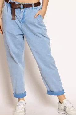 Zeroassoluto Pantalone LOLA cotone stone washed maltinto