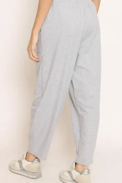 Zeroassoluto Pantalone mom fit felpa light grigio melange