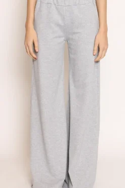 Zeroassoluto Pantalone palazzo felpa light grigio melange