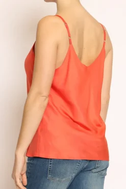 Wu'Side Top bretella corallo
