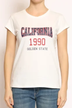 Vicolo T-shirt CALIFORNIA bianco/blu