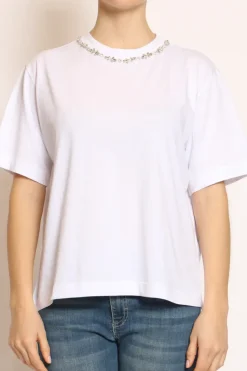 Have one T-shirt catena collo bianco